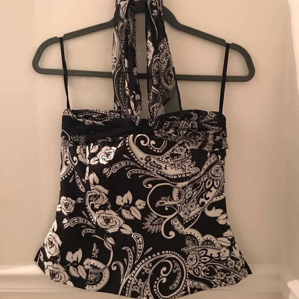 Black & White halter top